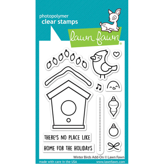 Lawn Fawn Winter Birds Add-On Stamps - LF3227