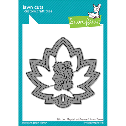 Lawn Fawn Stitched Maple Leaf Frame - LF3249