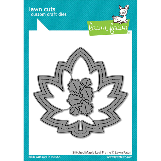 Lawn Fawn Stitched Maple Leaf Frame - LF3249