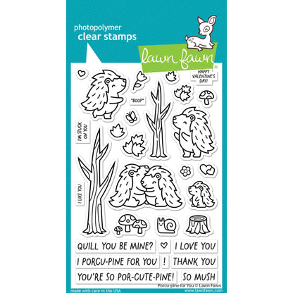 Lawn Fawn Porcu-Pine For You Stamps - LF3299