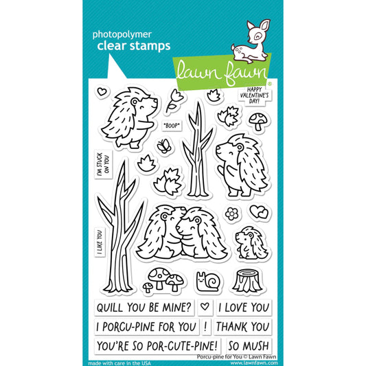 Lawn Fawn Porcu-Pine For You Stamps - LF3299