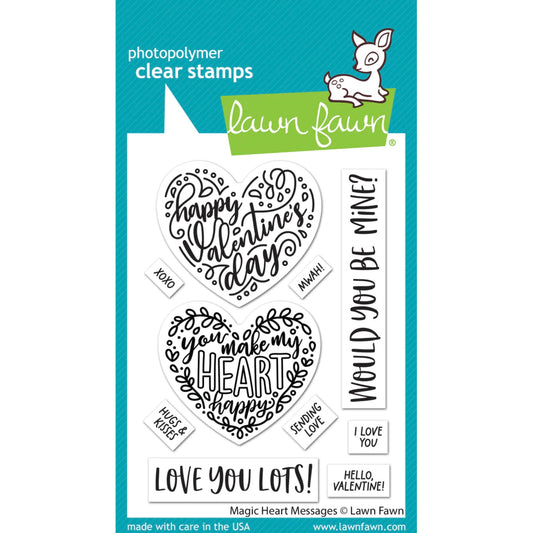Lawn Fawn Magic Heart Messages Stamps - LF3305