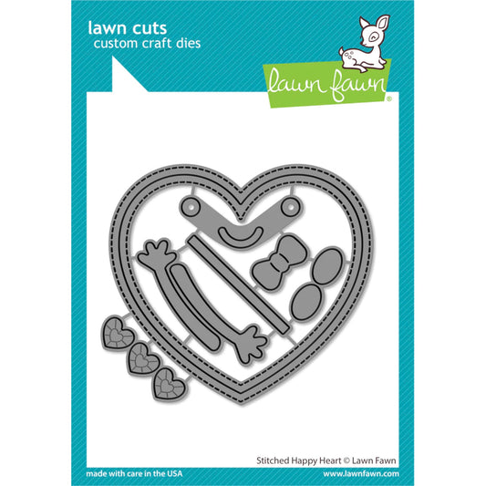 Lawn Fawn Stitched Happy Heart - LF3316