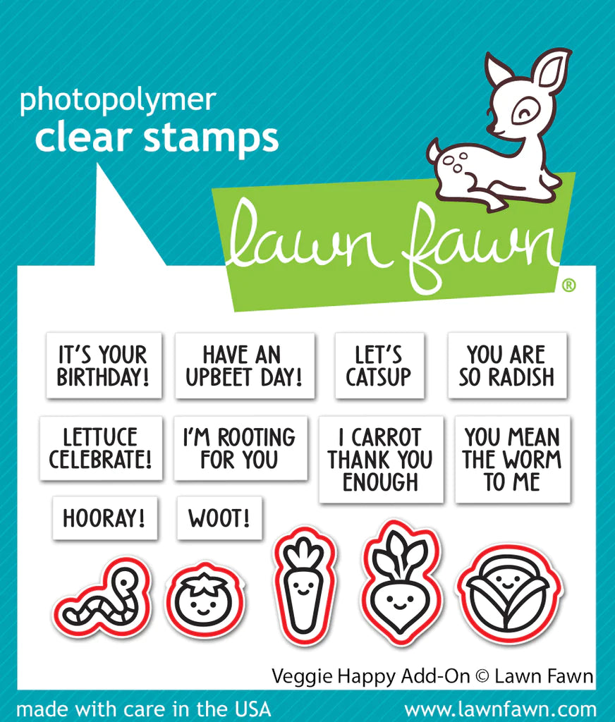 Lawn Fawn Veggie Happy Add-On Lawn Cuts - LF3343