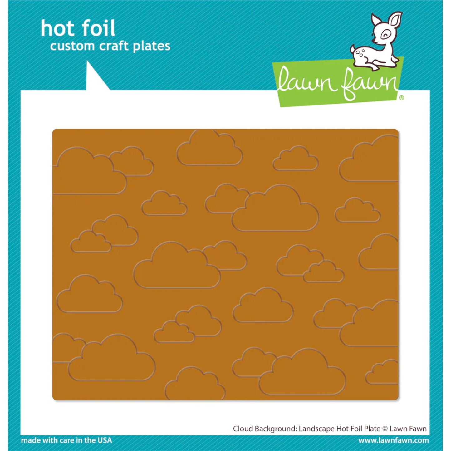 Lawn Fawn Cloud Background: Landscape Hot Foil Plate - LF3388