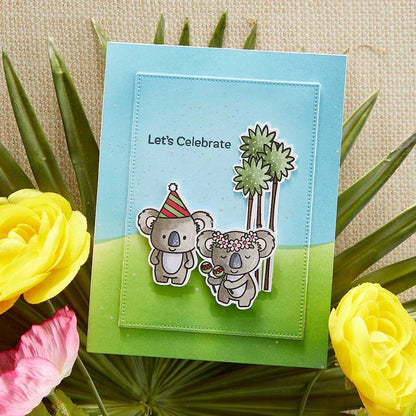 Spellbinders Playful Koalas Clear Stamp & Die Set from the Cardmaker Collection - SDS-173