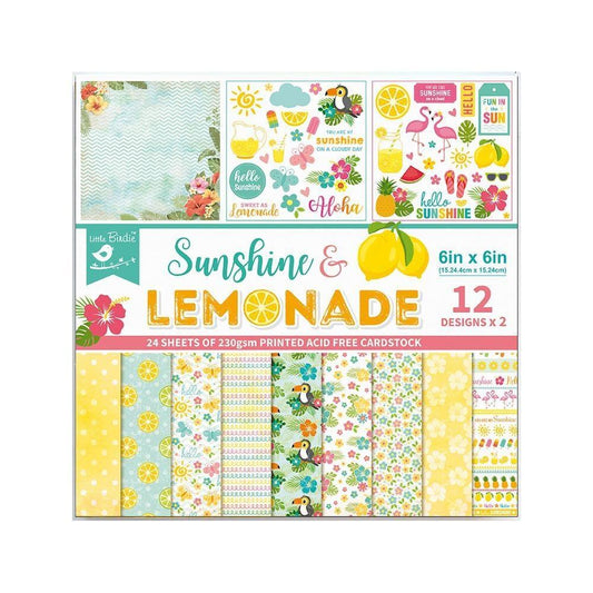 Little Birdie Cardstock Pack 6"X6" 24/Pkg Sunshine & Lemonade - CR79508