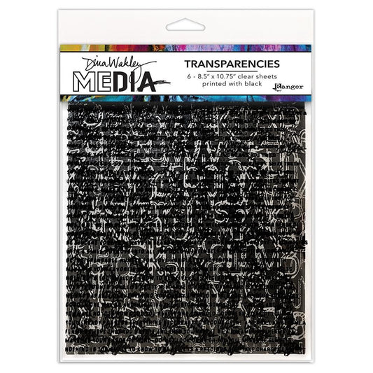 Dina Wakley Media Transparencies Typography Set 1 - MDA82651