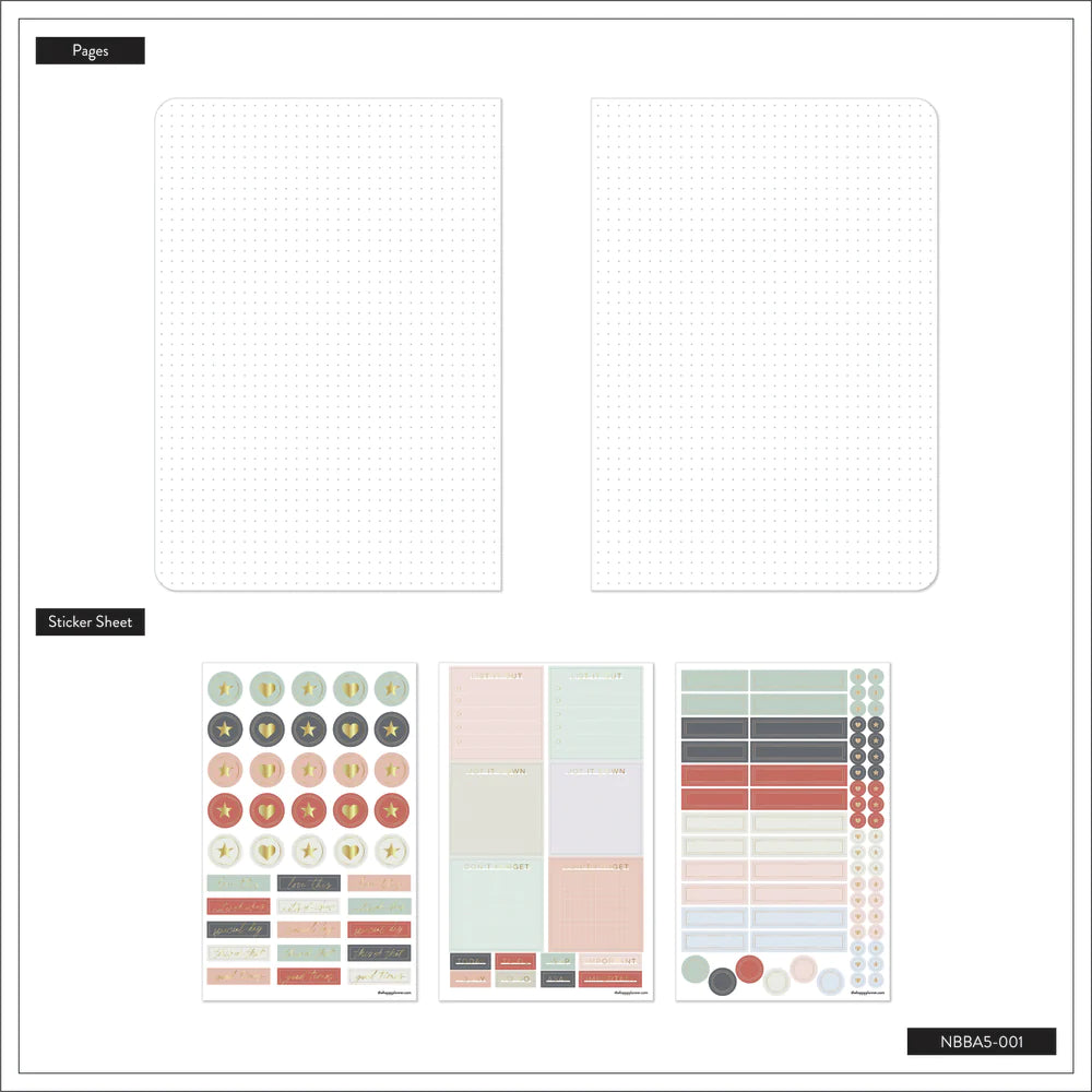 (PRE-ORDER) MAMBI Everyday Magic BULLET DOT GRID HAPPY JOURNAL® - 80 SHEETS - 160GSM PAPER - NBBA5-001