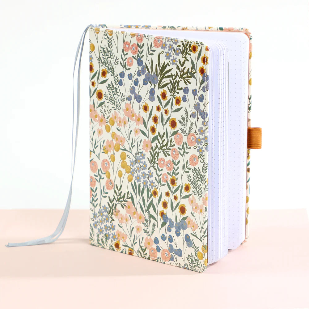 (PRE-ORDER) MAMBI Ditsy Wildflower BULLET DOT GRID HAPPY JOURNAL® - 80 SHEETS - 160GSM PAPER - NBBA5-003