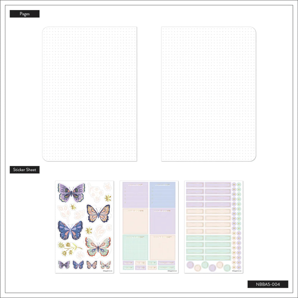 (PRE-ORDER) MAMBI Winged Beauty BULLET DOT GRID HAPPY JOURNAL® - 80 SHEETS - 160GSM PAPER
