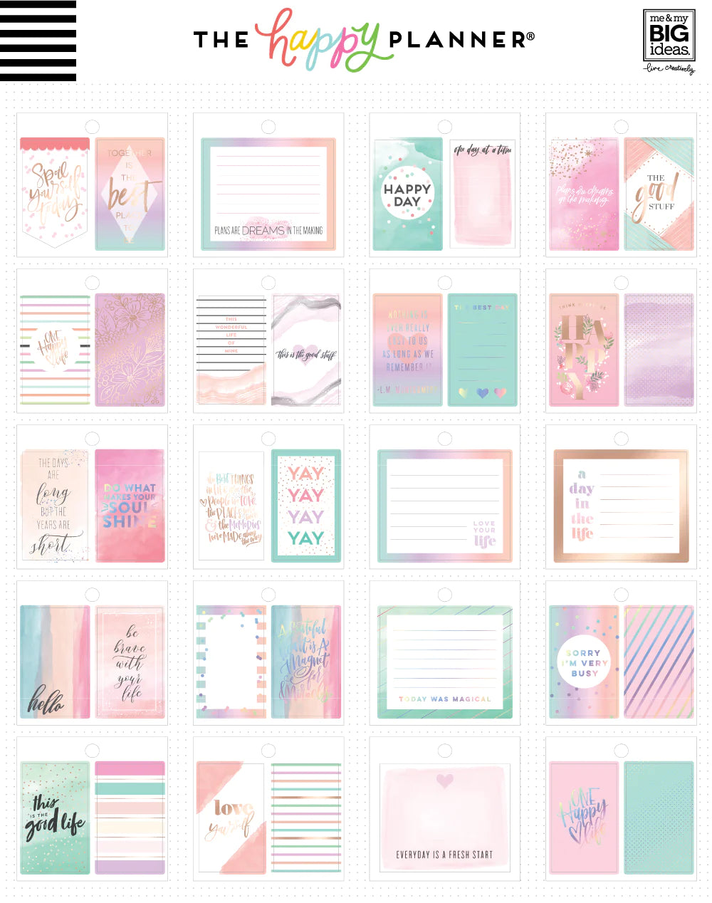 MAMBI Happy Planner Lovely Pastels – Tiny Sticker Pad - PTSP-01