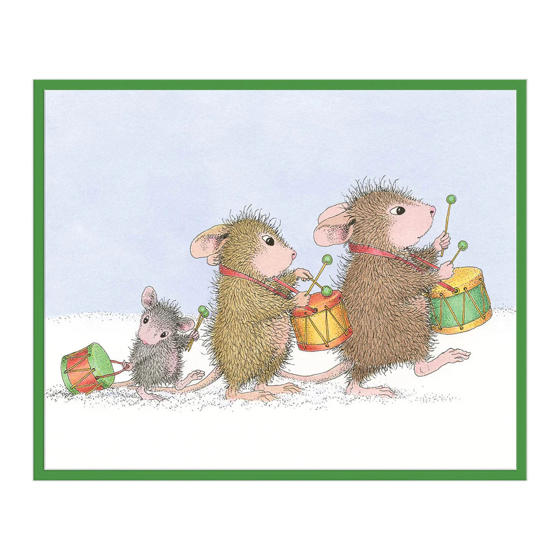 Spellbinders House Mouse Cling Rubber Stamp Drummer Mice - RSC-014