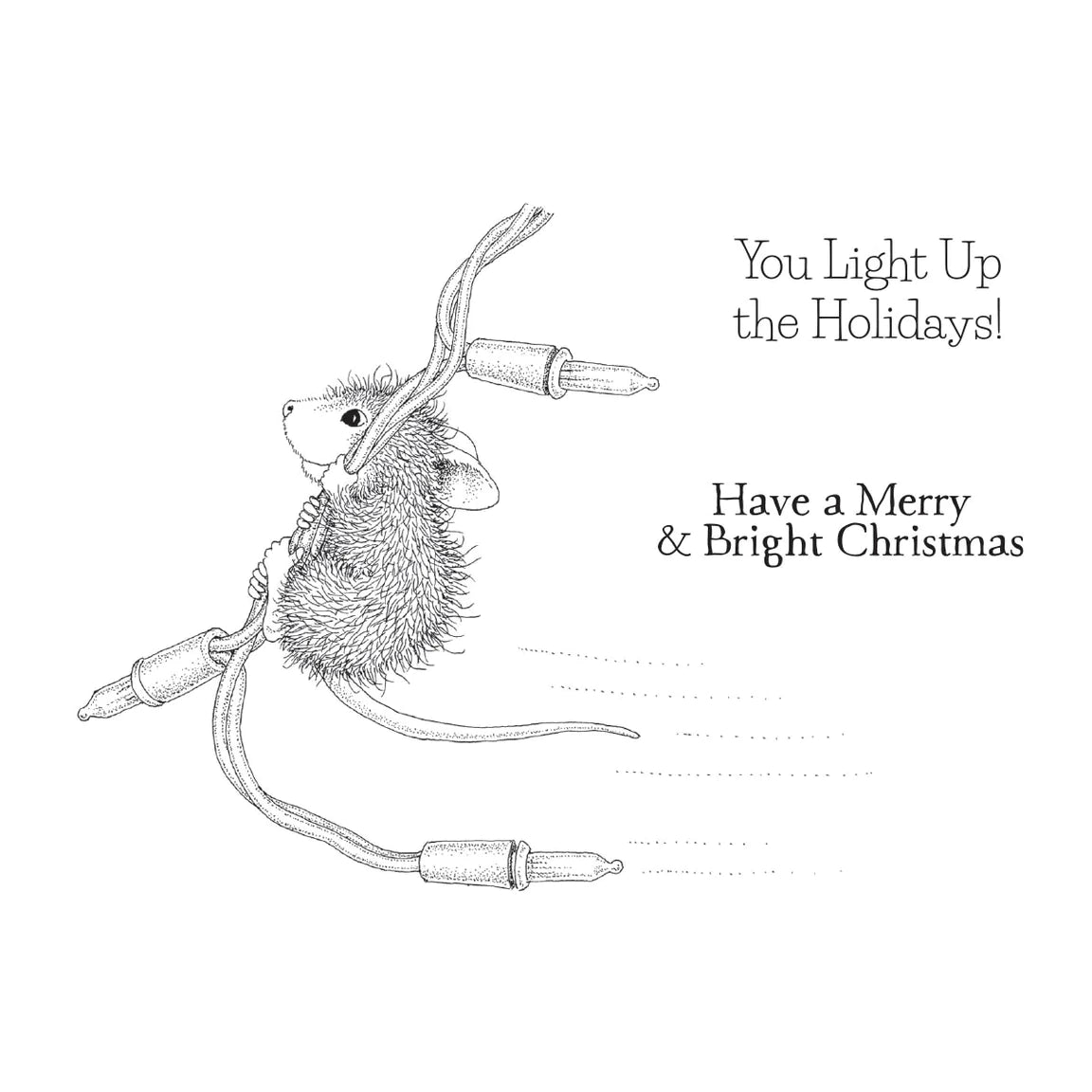 Spellbinders House Mouse Cling Rubber Stamp Merry & Bright