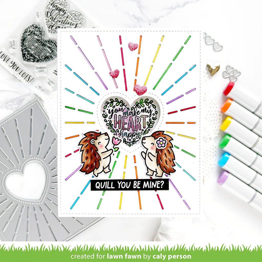 Lawn Fawn Magic Heart Messages Stamps - LF3305