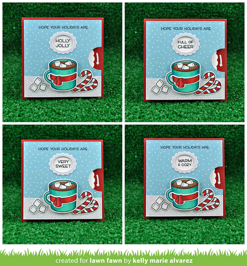 Lawn Fawn Reveal Wheel Holiday Sentiments Stamps - LF1772