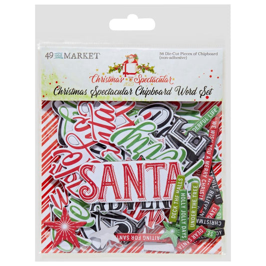 49 And Market Chipboard Words Christmas Spectacular 2023 - S2324432