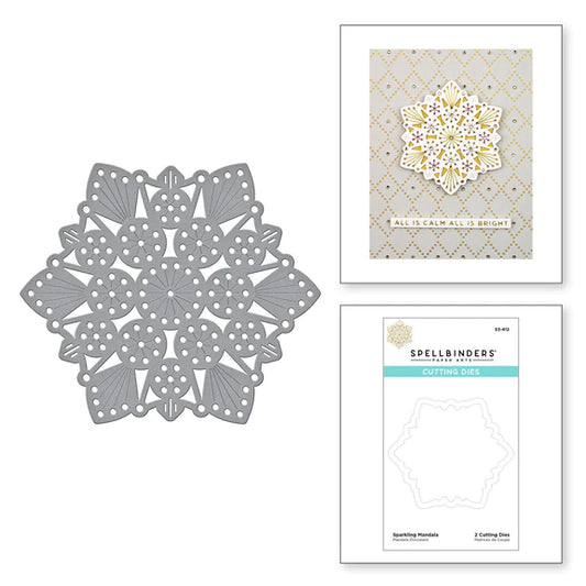 Spellbinders Sparkling Mandala Etched Dies from the Merry Stitchmas Collection - S3-412