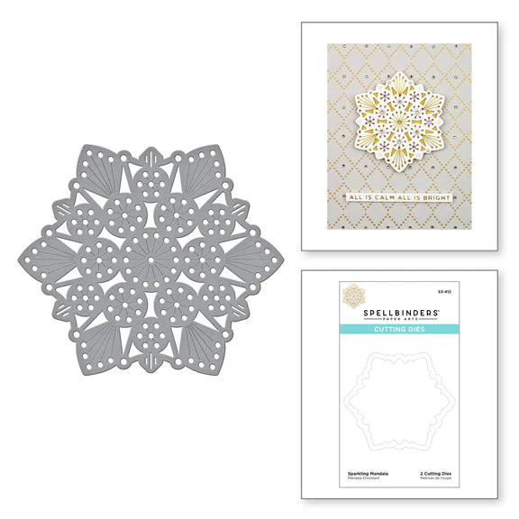 Spellbinders Sparkling Mandala Etched Dies from the Merry Stitchmas Collection - S3-412