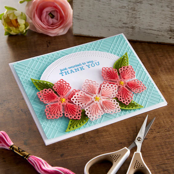 Spellbinders Stitched Flower Etched Dies from the Spring Into Stitching Collection - S3-436