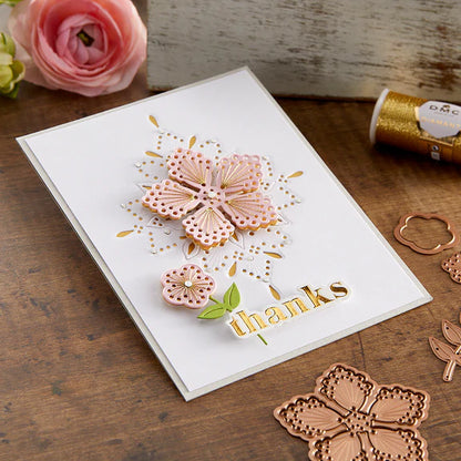 Spellbinders Stitched Flower Etched Dies from the Spring Into Stitching Collection - S3-436