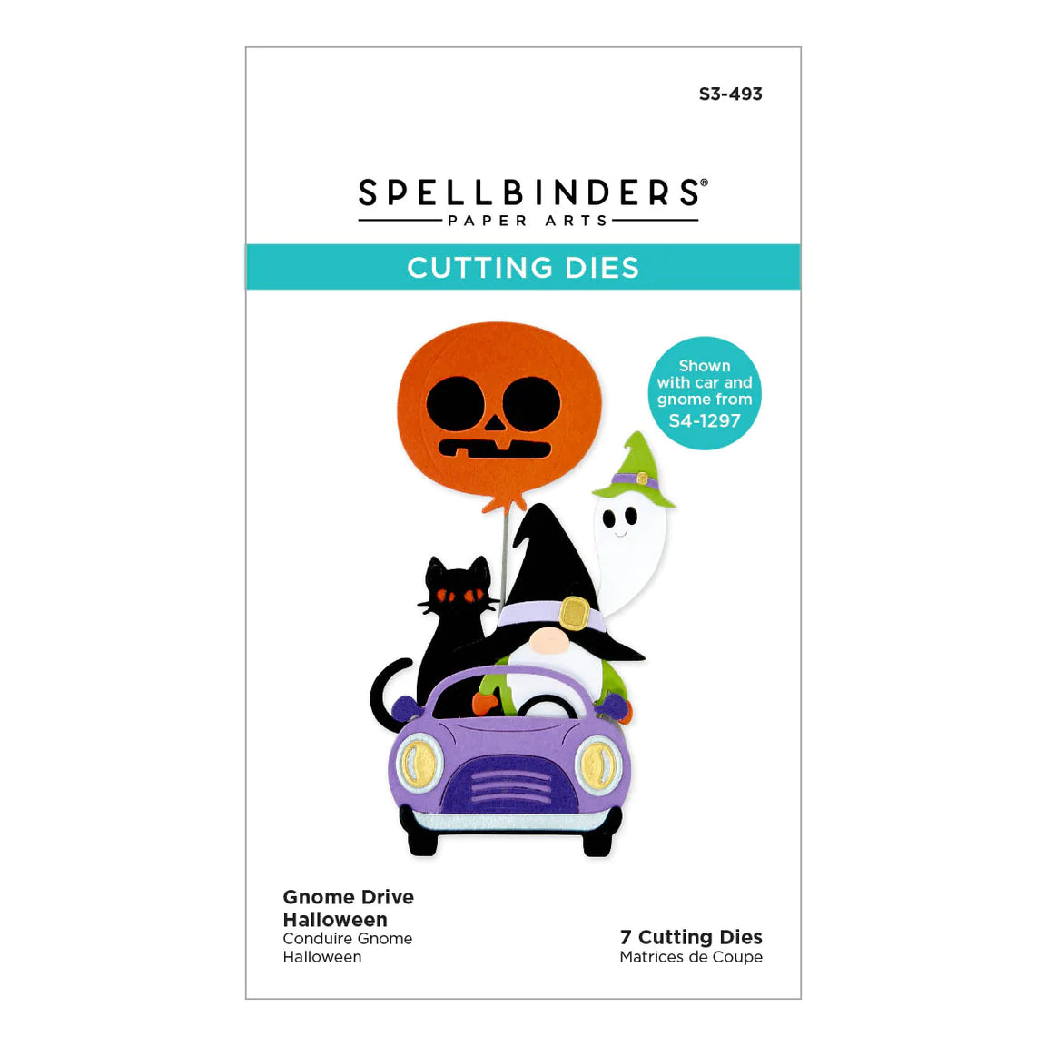 Spellbinders Etched Dies Gnome Drive Halloween - S3-493