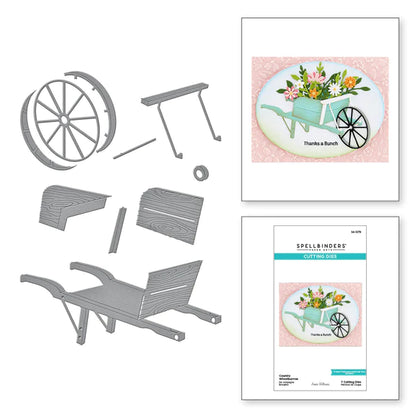 Spellbinders Country Wheelbarrow Etched Dies from the Country Road Collection by Annie Williams - S4-1279