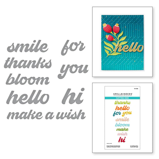 Spellbinders Fresh Picked Sentiments Etched Dies from the Fresh Picked Collection - S4-1329