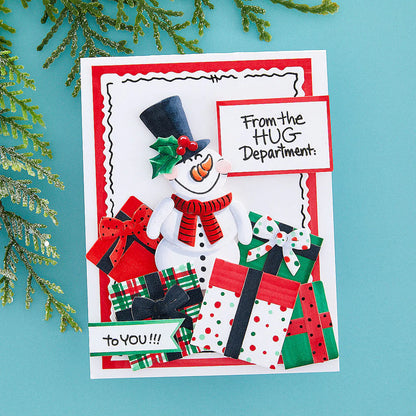 Stampendous Etched Dies Holiday Hugs - Snowman Hugs - S5-592