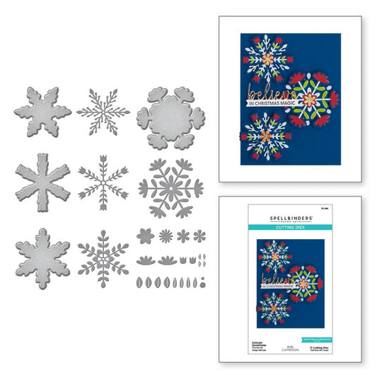 Spellbinders Etched Dies By Bibi Cameron Snowflakes - Delicate Snowflakes - S5-594