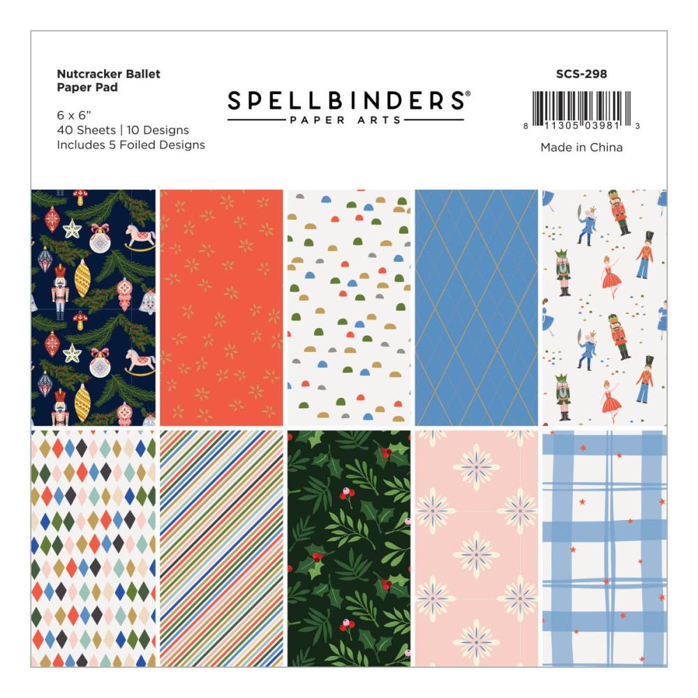 Spellbinders Paper Pad 6"x6" 40Pc Nutcracker Ballet - SCS298