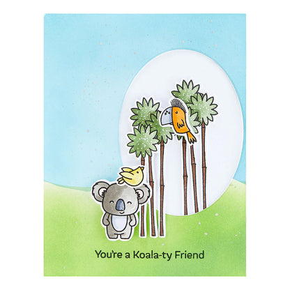 Spellbinders Playful Koalas Clear Stamp & Die Set from the Cardmaker Collection - SDS-173