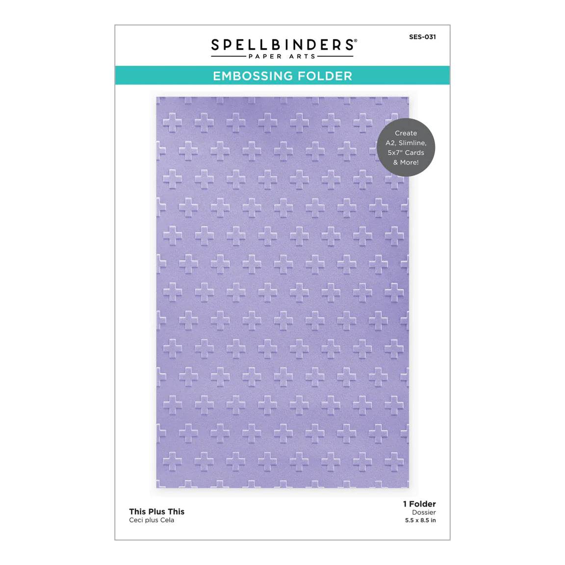 Spellbinders This Plus This Embossing Folder from the Celebrate You Collection - SES-031