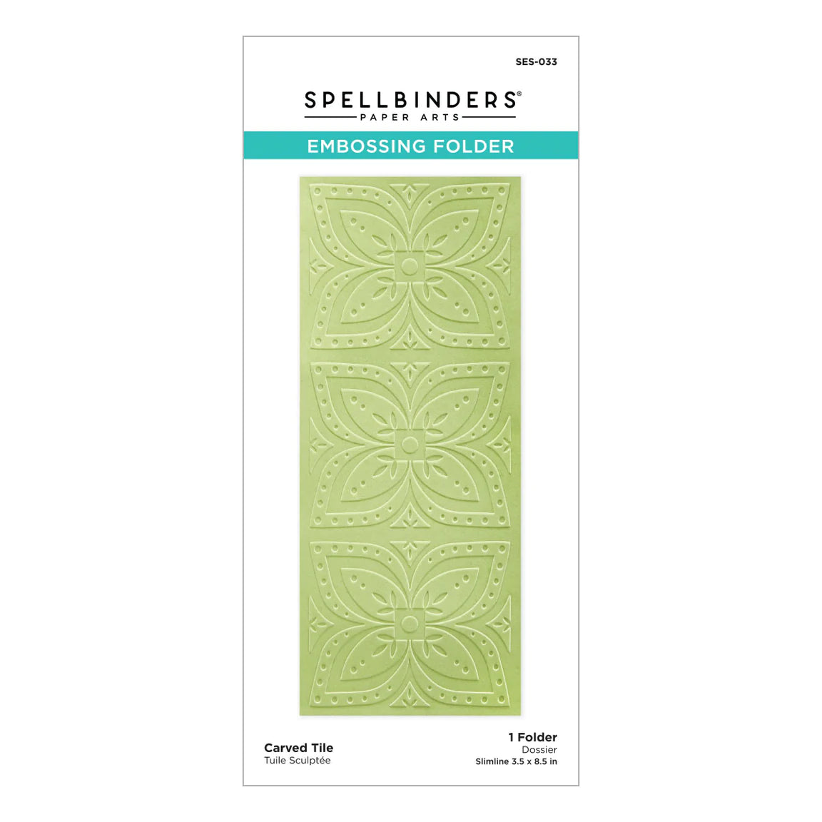 Spellbinders Carved Tile Embossing Folder from the Be Bold Collection
