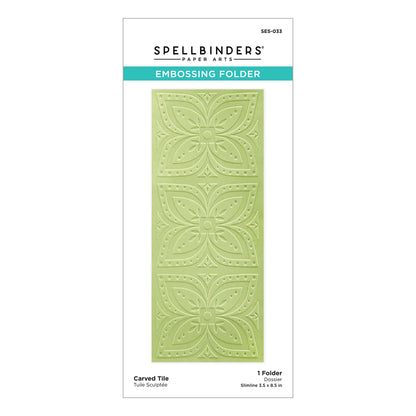 Spellbinders Carved Tile Embossing Folder from the Be Bold Collection