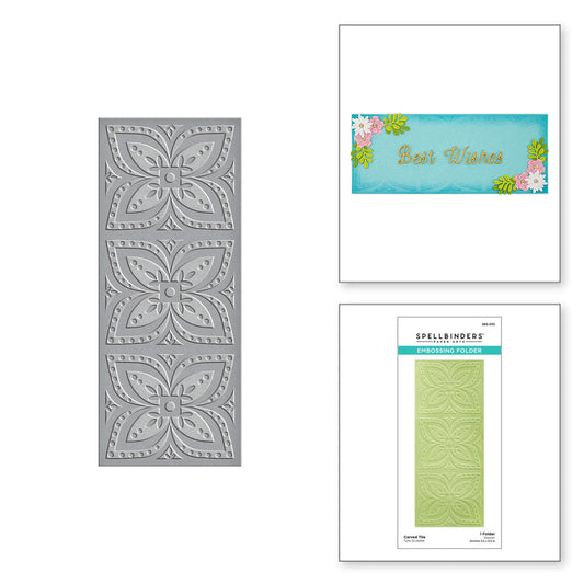 Spellbinders Carved Tile Embossing Folder from the Be Bold Collection