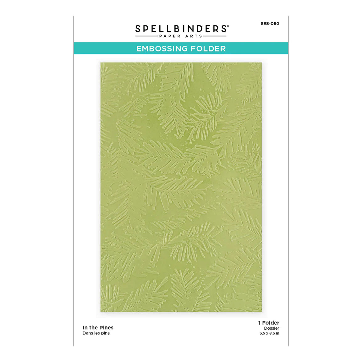 Spellbinders IN THE PINES EMBOSSING FOLDER - SES-050