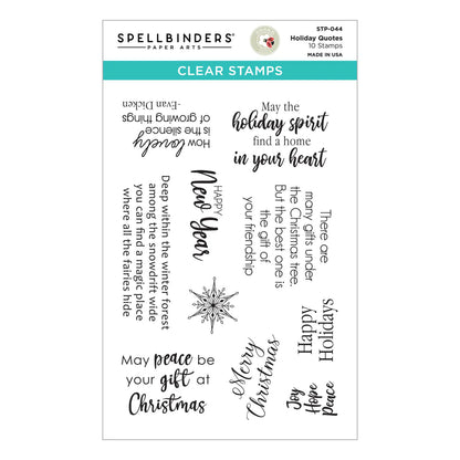 Spellbinders Holiday Quotes Clear Stamp Set from Susan's Holiday Flora Collection