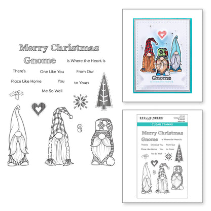 Spellbinders Holiday Gnomes Clear Stamps from the Be Merry Collection