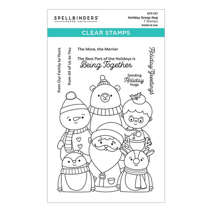 Spellbinders Clear Acrylic Stamps Holiday Group Hug - Tinsel Time - STP-137