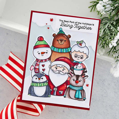 Spellbinders Clear Acrylic Stamps Holiday Group Hug - Tinsel Time - STP-137