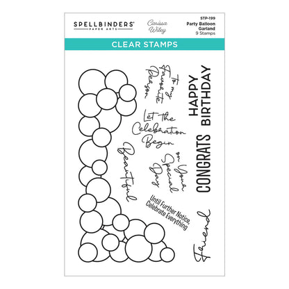 Spellbinders Clear Stamp Set Party Balloon Garland - STP-199