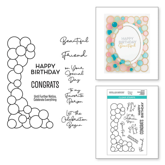 Spellbinders Clear Stamp Set Party Balloon Garland - STP-199