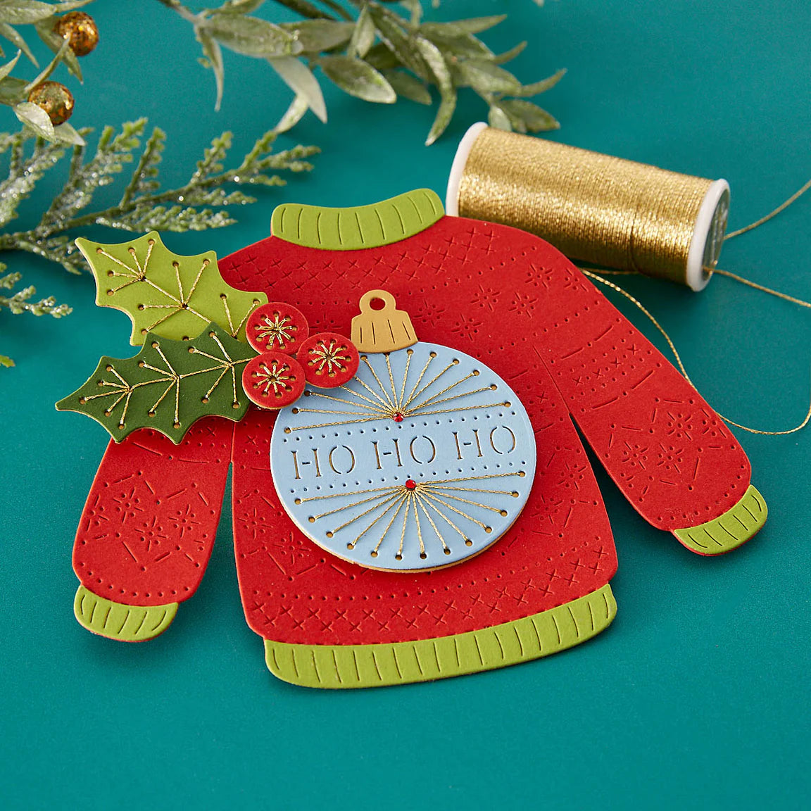 Spellbinders STITCHED CHRISTMAS SWEATER ETCHED DIES - S7-237