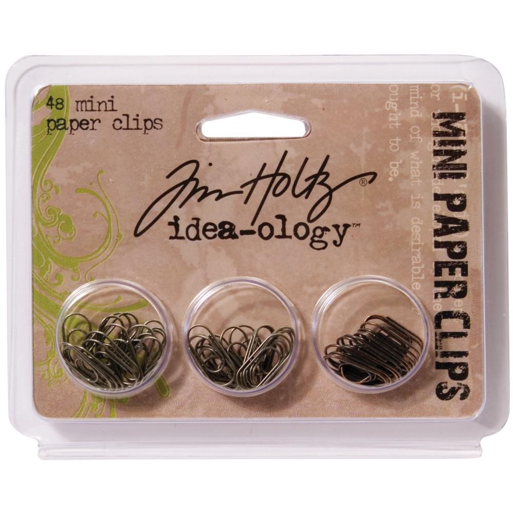 Tim Holtz Idea-Ology Metal Paper Clips .625" 48 Pc Antique Nickel, Brass & Copper - TH92791