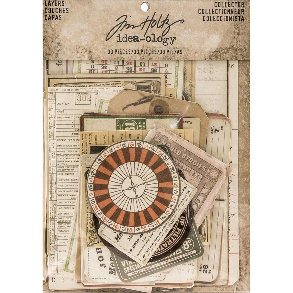 Tim Holtz Idea-Ology Layers Cards 33 Pc - TH93553