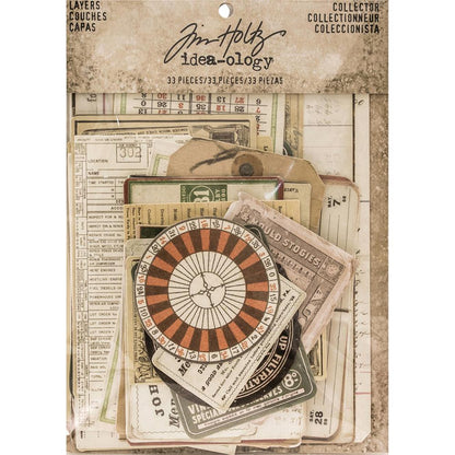 Tim Holtz Idea-Ology Layers Cards 33 Pc - TH93553