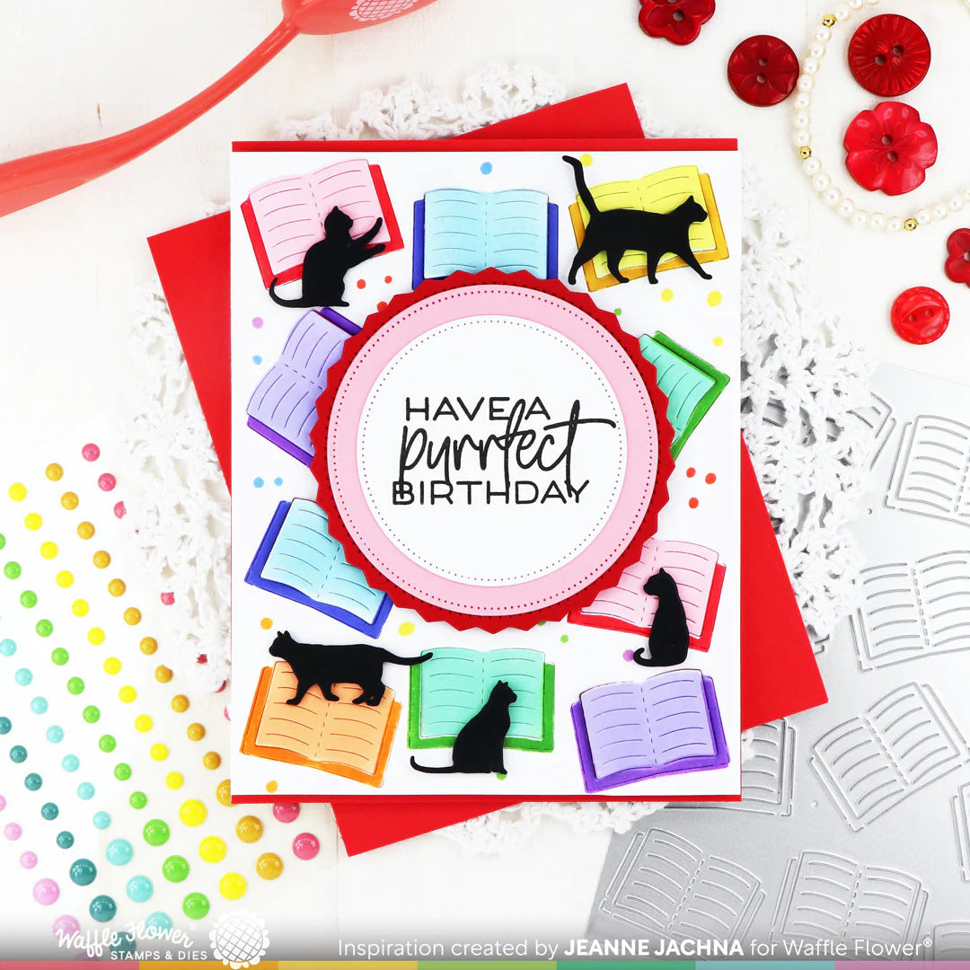 Waffle Flower x JJ Bolton Purrfect Sentiments Stamp Set - 421541