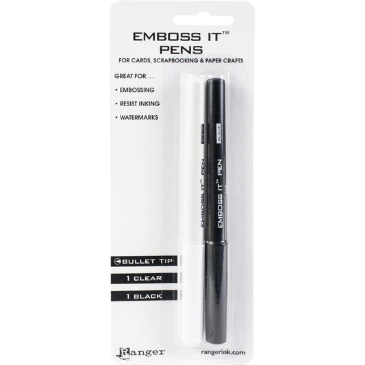 Ranger Emboss It Pens 2 Pc - Black & Clear - EMP20653