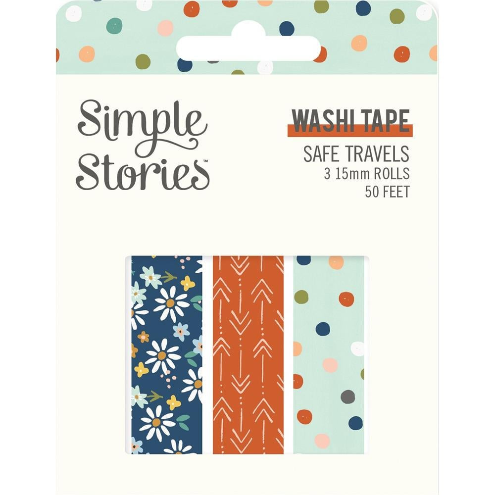 Simple Stories Safe Travels Washi Tape 3 Pc - SAF14824